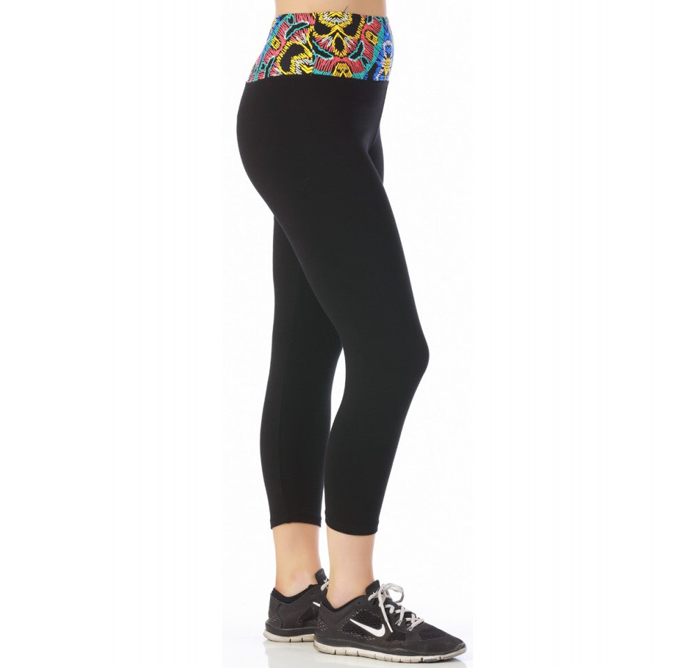 InstantFigure Activewear Capri With Contrast Waistband -144145 InstantFigure INC