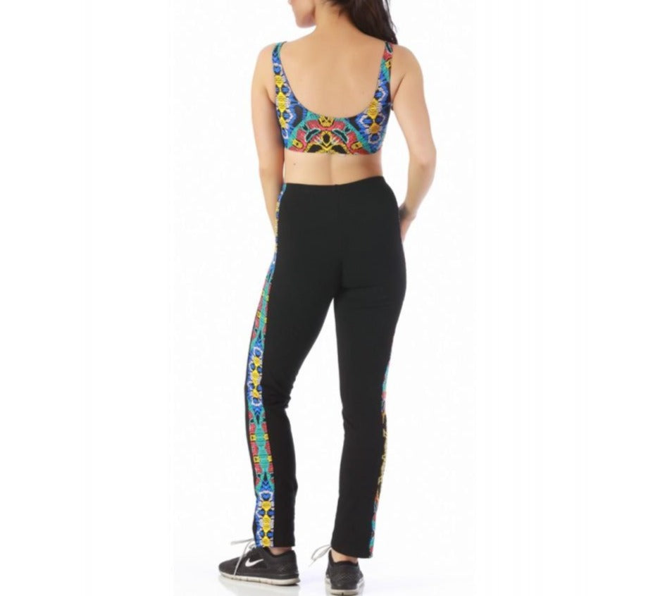 InstantFigure Activewear Printed Crop Top W/1inch Straps - 145006 InstantFigure INC