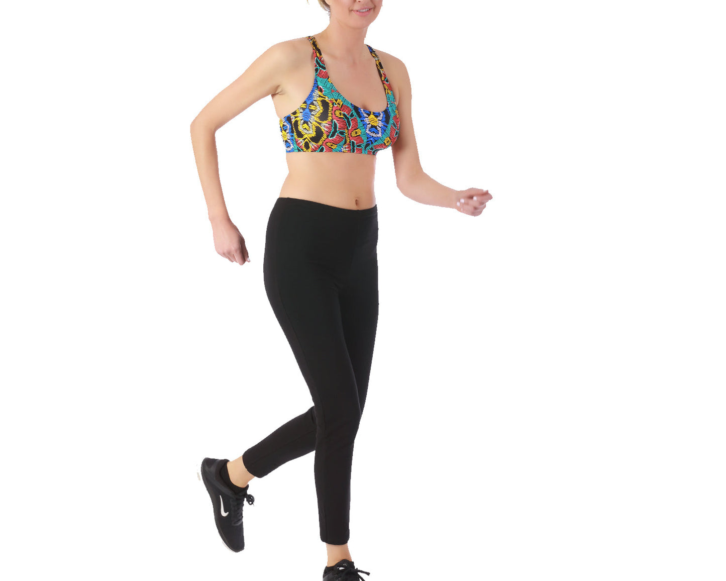 InstantFigure Activewear Printed Racer Back Crop Top -145019 InstantFigure INC