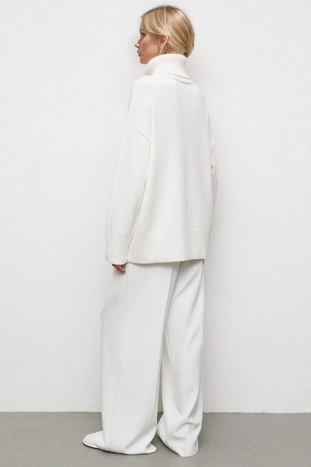 Basic Bae Turtleneck Dropped Shoulder Long Sleeve Sweater ShopBasicbae