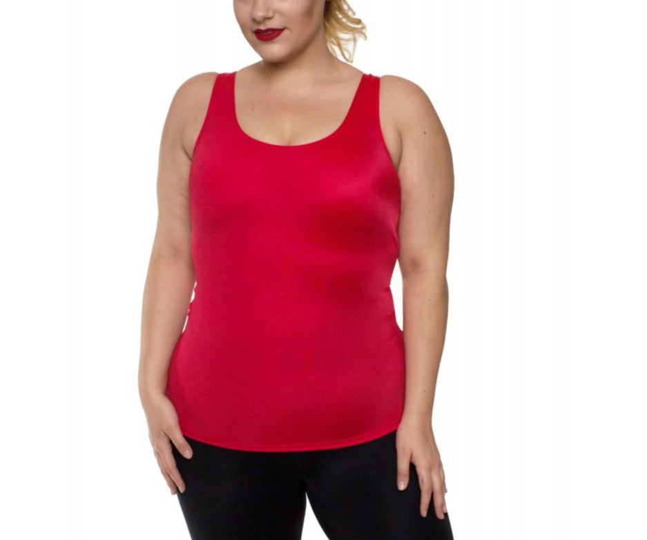 InstantFigure Curvy Plus Size Activewear Scoop Neck Tank Top WA40021C InstantFigure INC