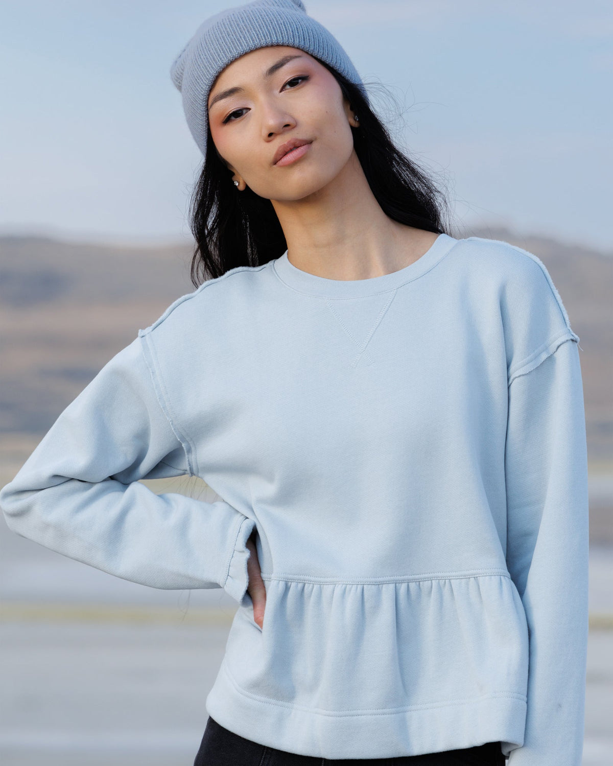 Country Peplum Crew Downeast