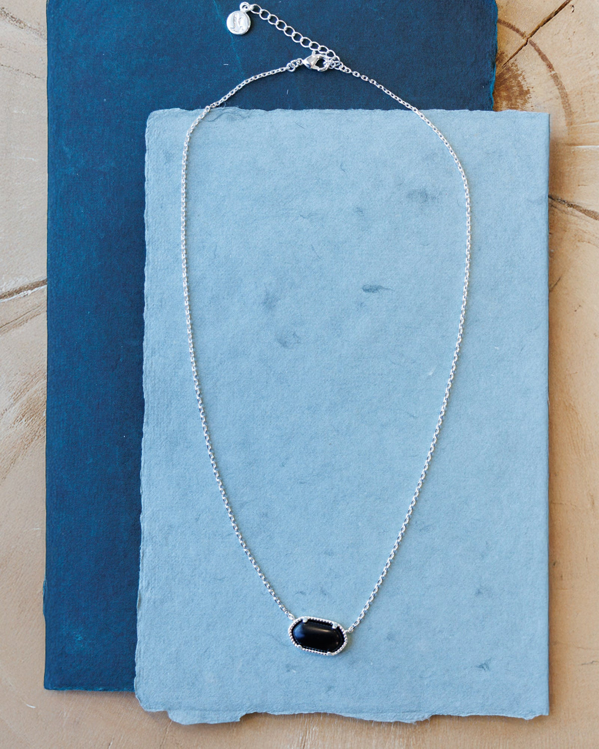 Silver Quartz Pendant Necklace Downeast