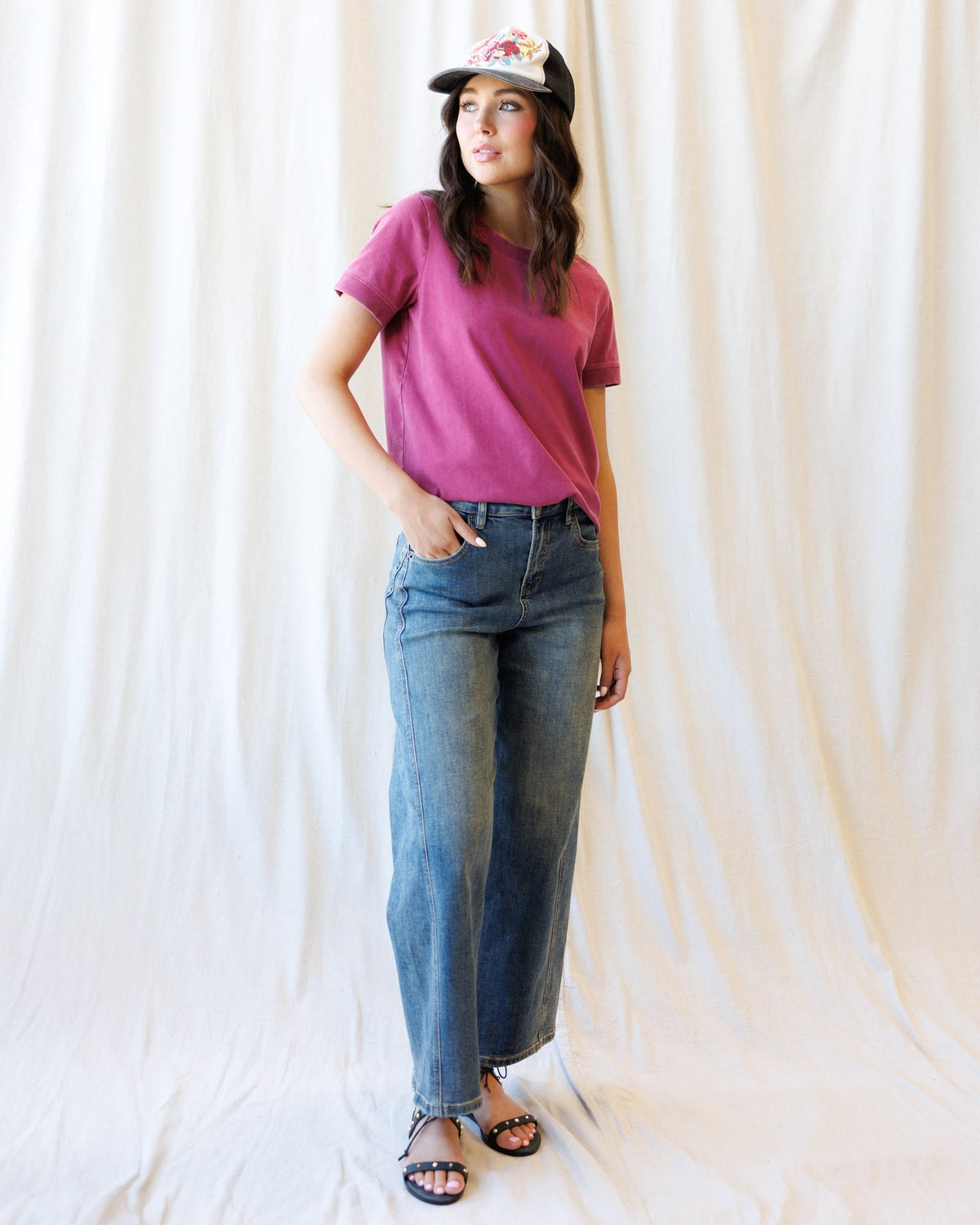 Super High Ankle Wide Leg Flattering Seam Downeast