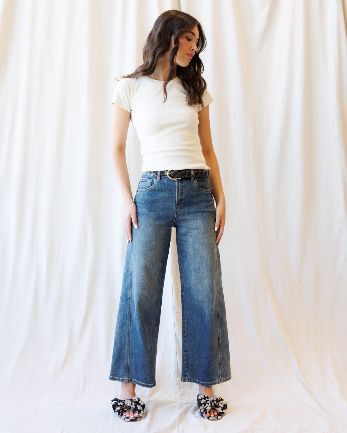 Super High Ankle Wide Leg Flattering Seam Downeast