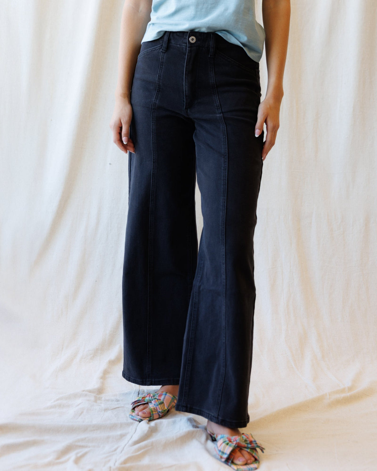 High Rise Seamed Trouser Downeast