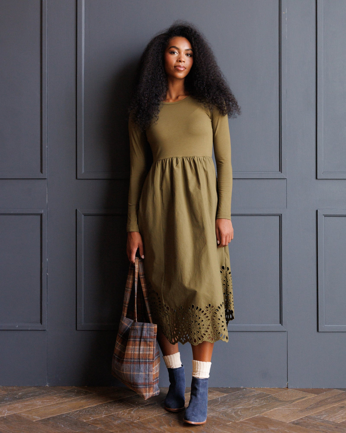Embroidered Hybrid Dress Downeast