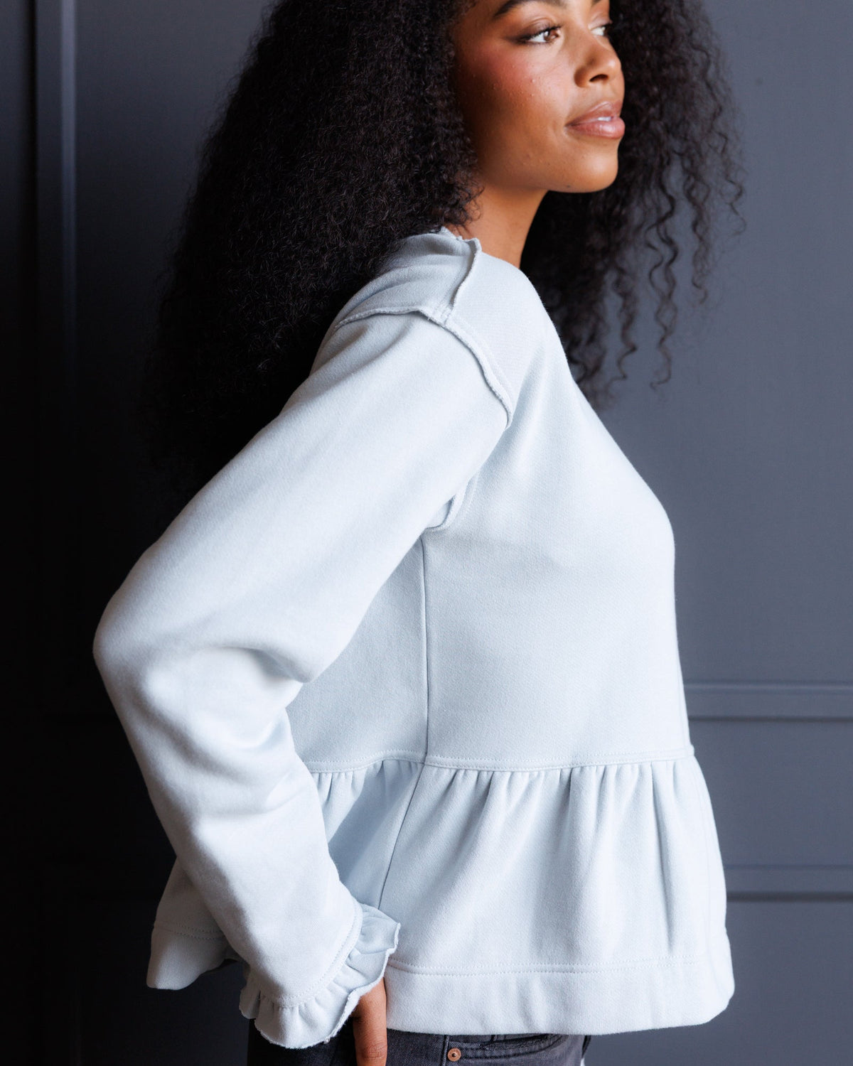 Country Peplum Crew Downeast