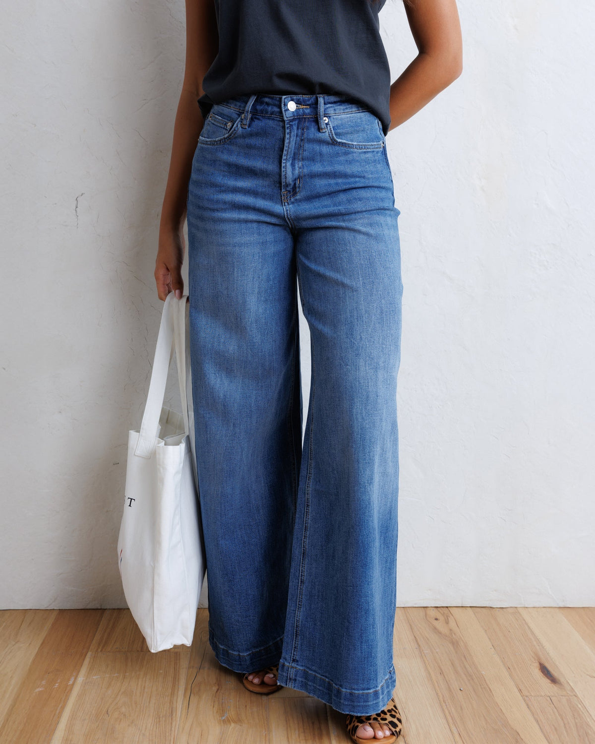 Super High Wide Leg Slouchy Wash Downeast