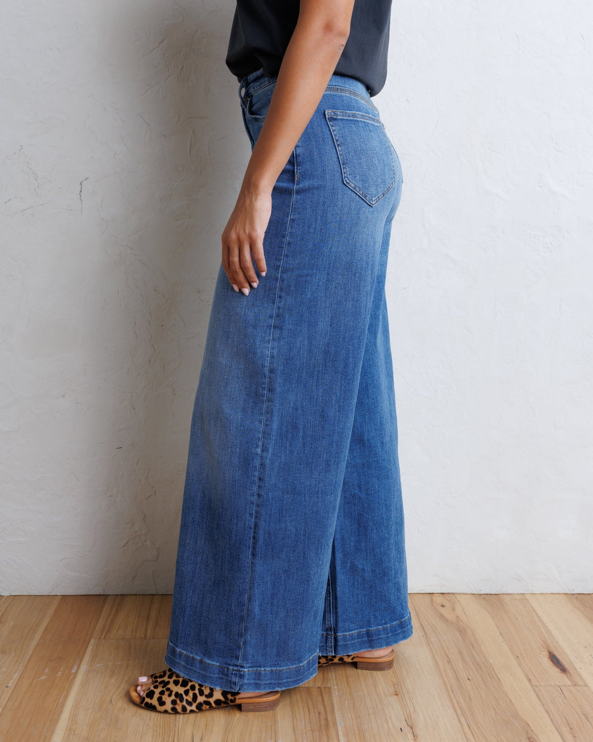 Super High Wide Leg Slouchy Wash Downeast