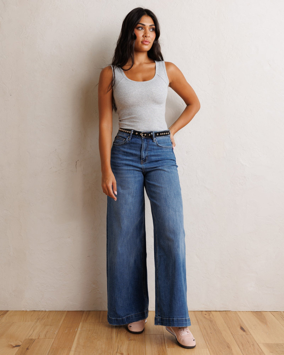 Super High Wide Leg Slouchy Wash Downeast