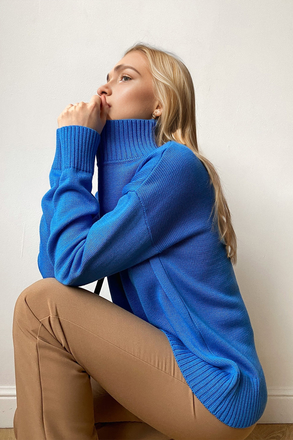 Basic Bae Turtleneck Dropped Shoulder Long Sleeve Sweater ShopBasicbae