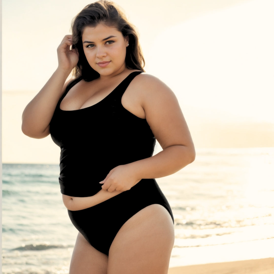 InstantFigure Plus Size Swimwear Hipster Bottoms 13216BC InstantFigure INC