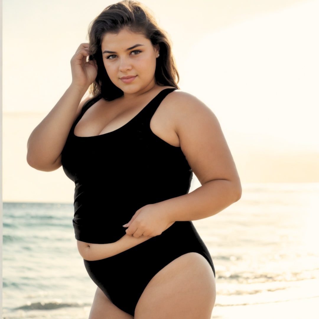 InstantFigure Plus Size Swimwear Tankini Top 13262TC InstantFigure INC