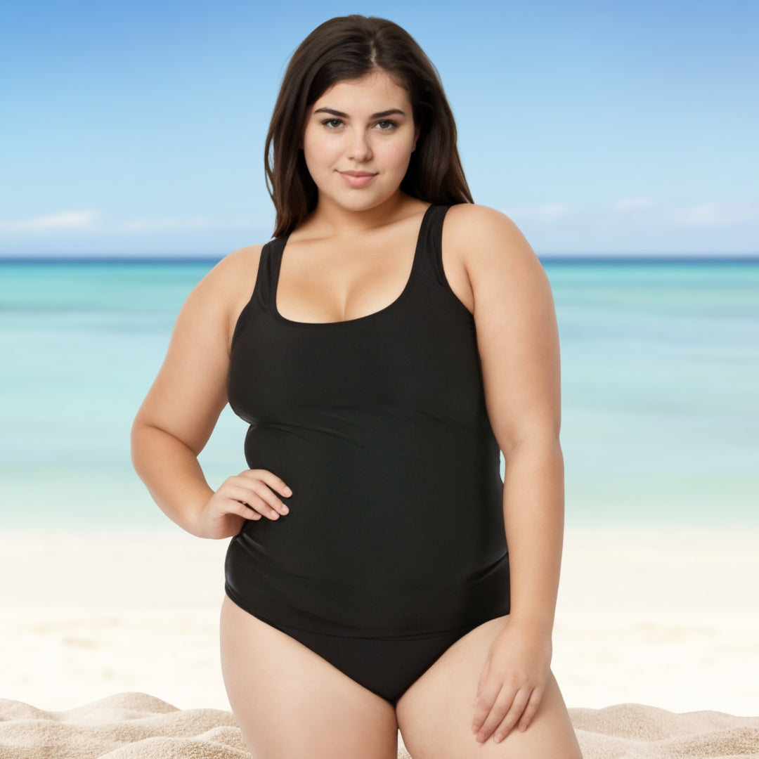 InstantFigure Plus Size Swimwear Hipster Bottoms 13216BC InstantFigure INC