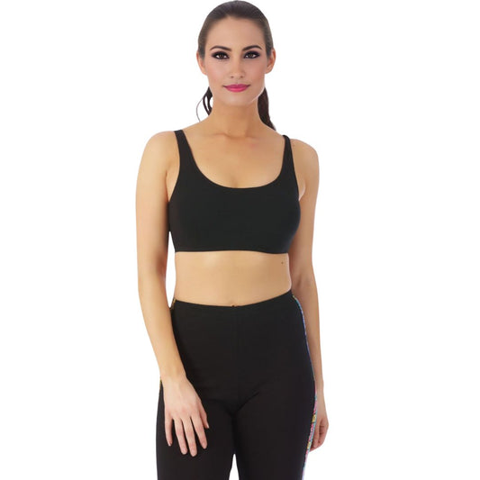 InstantFigure Activewear Cotton Lycra Wide Straps Crop Top 144006 InstantFigure INC