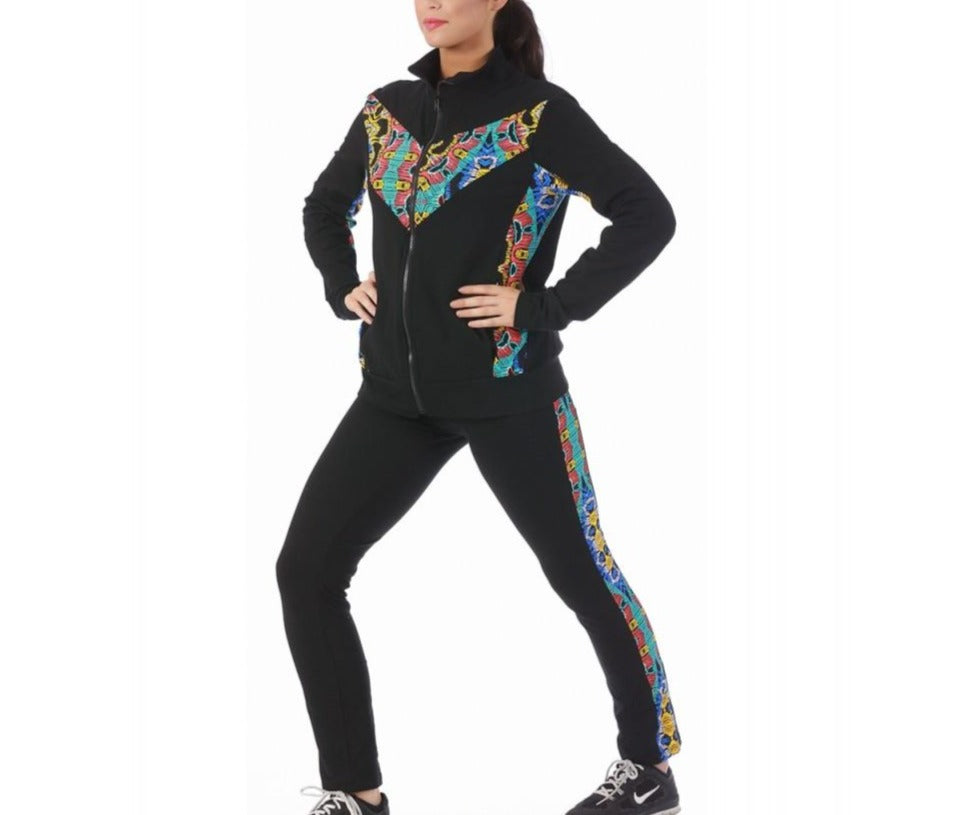 InstantFigure Activewear Printed Jacket W/Contrast Trim - 144029 InstantFigure INC