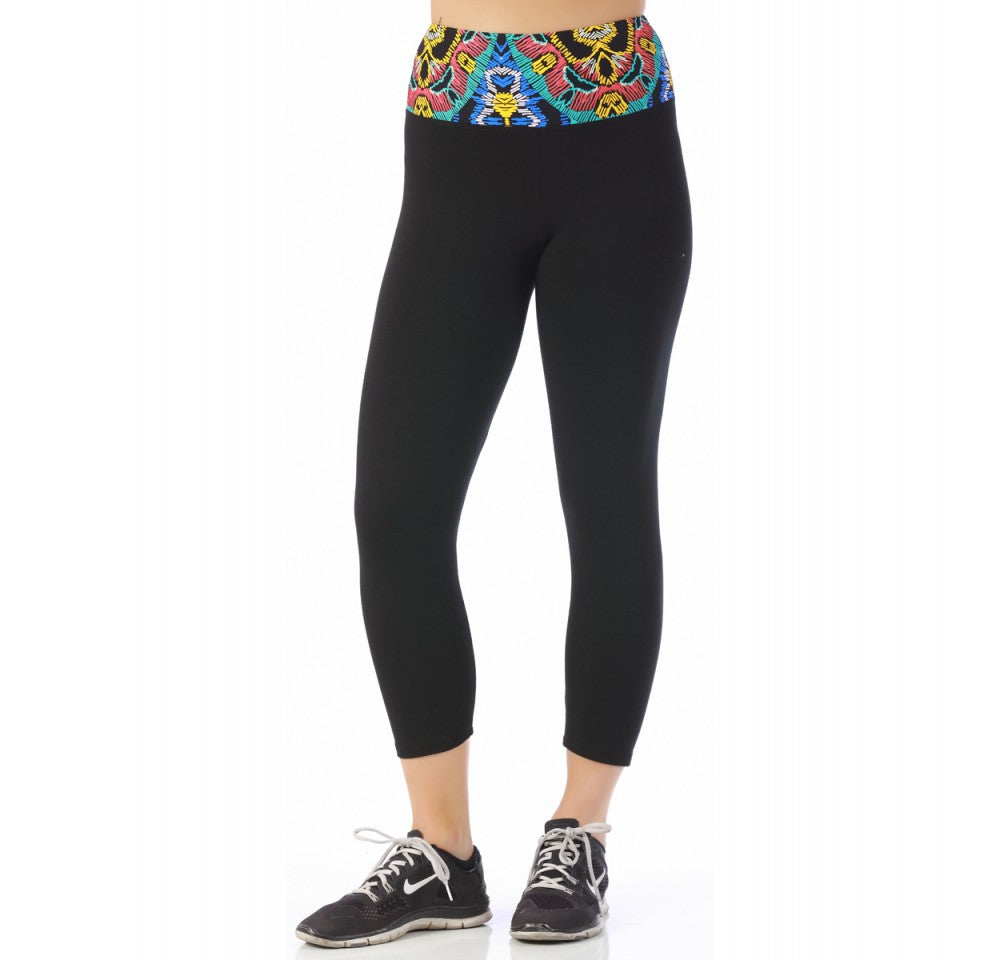 InstantFigure Activewear Capri With Contrast Waistband -144145 InstantFigure INC