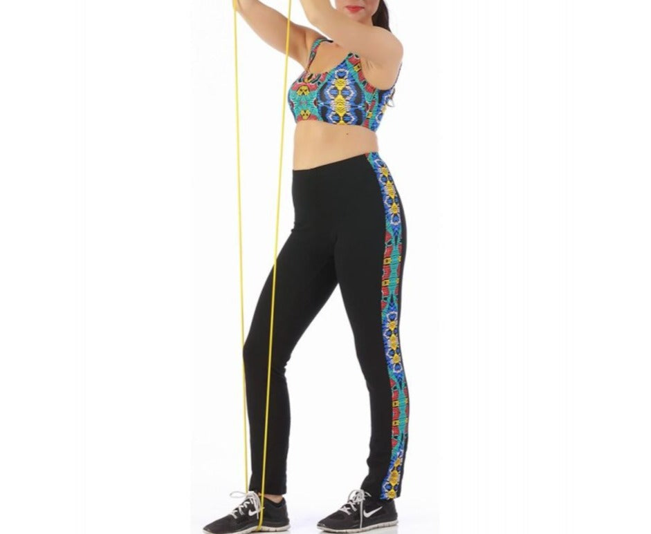 InstantFigure Activewear Printed Crop Top W/1inch Straps - 145006 InstantFigure INC