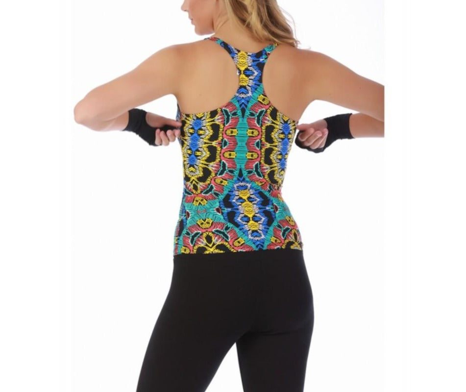 InstantFigure Activewear Printed  Racer Back Tank Top - 145020 InstantFigure INC