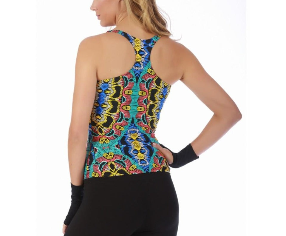 InstantFigure Activewear Printed  Racer Back Tank Top - 145020 InstantFigure INC