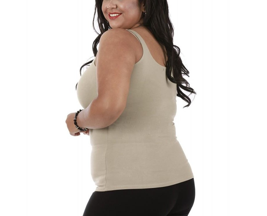 InstantFigure Curvy Plus Size Casual Scoop Neck Tank Top 168021C InstantFigure INC