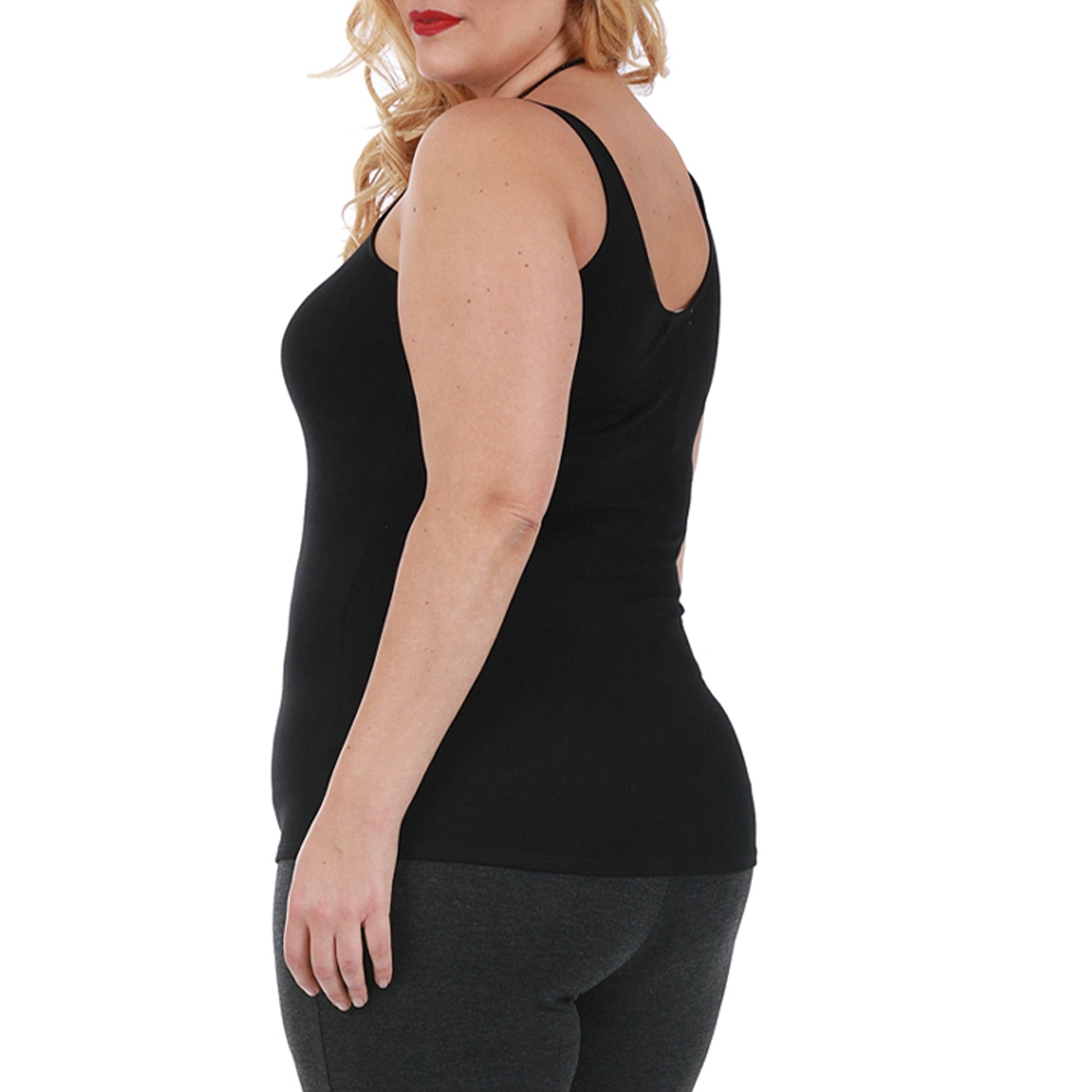 InstantFigure Curvy Plus Size Casual Scoop Neck Tank Top 168021C InstantFigure INC