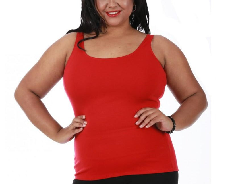 InstantFigure Curvy Plus Size Casual Scoop Neck Tank Top 168021C InstantFigure INC