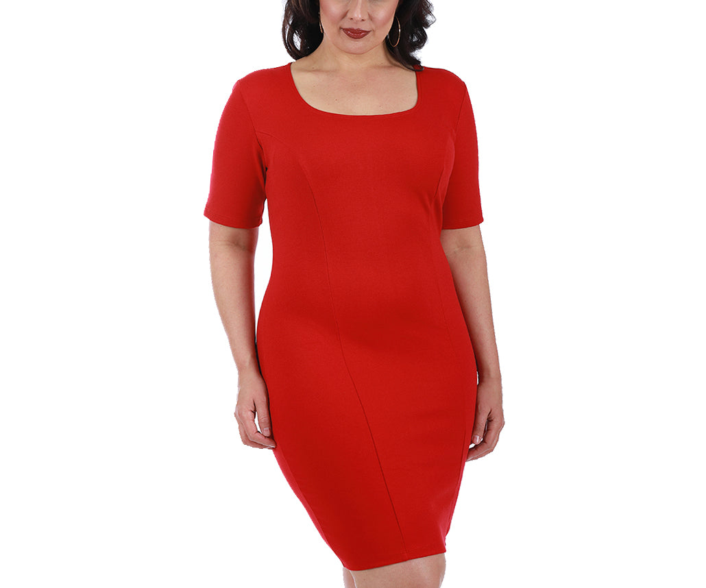 InstantFigure Curvy Plus Size Short Dress Short Sleeves 168027C InstantFigure INC