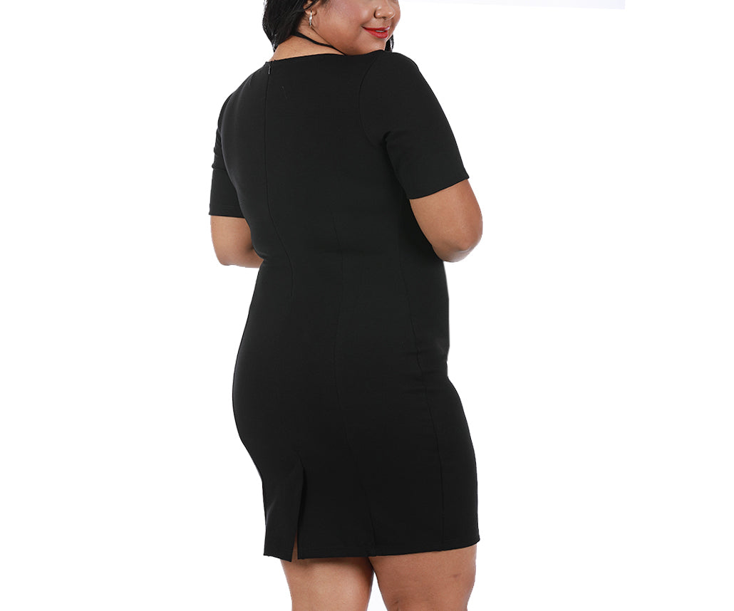 InstantFigure Curvy Plus Size Short Dress Short Sleeves 168027C InstantFigure INC