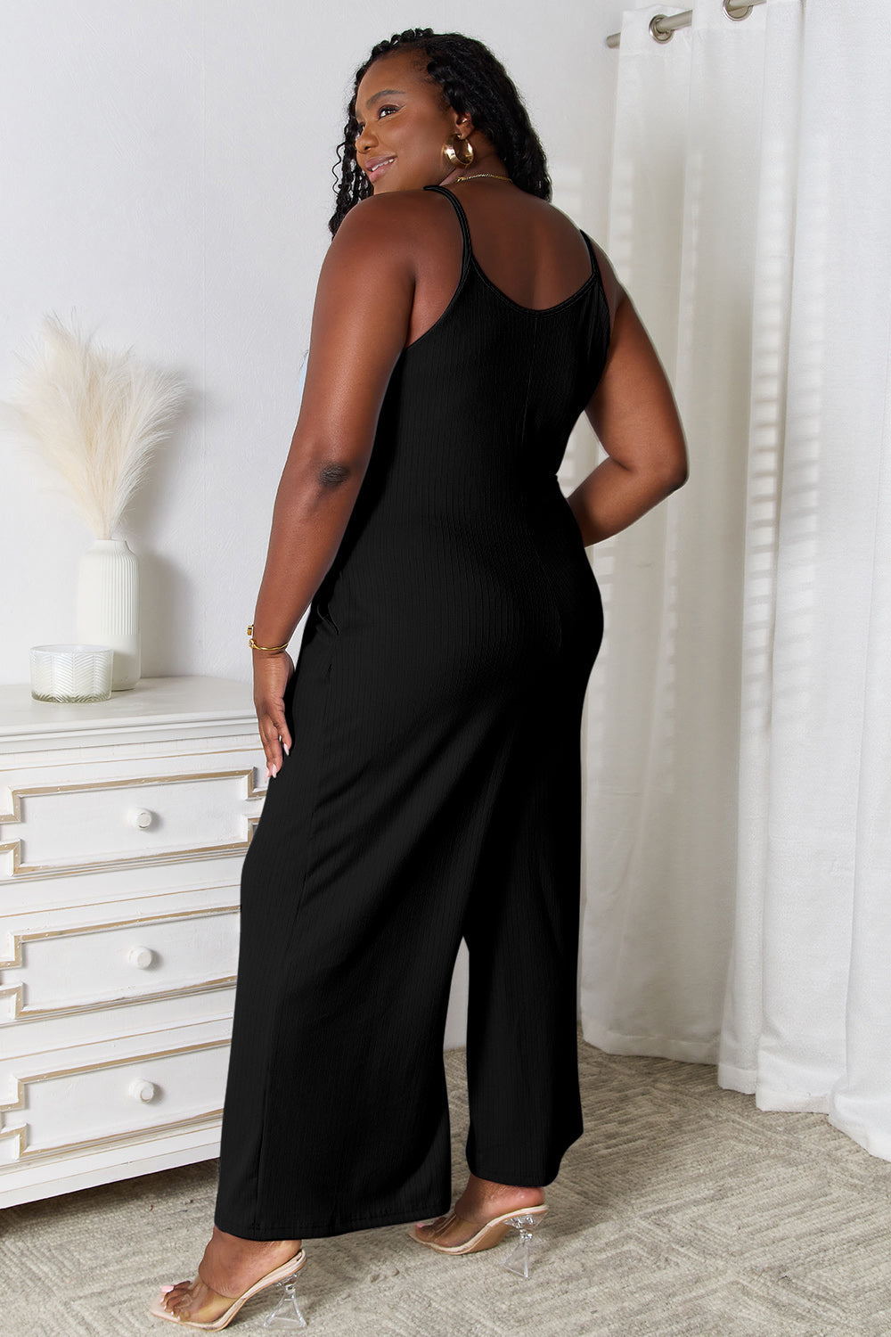 Basic Bae Full Size Spaghetti Strap V-Neck Jumpsuit ShopBasicbae