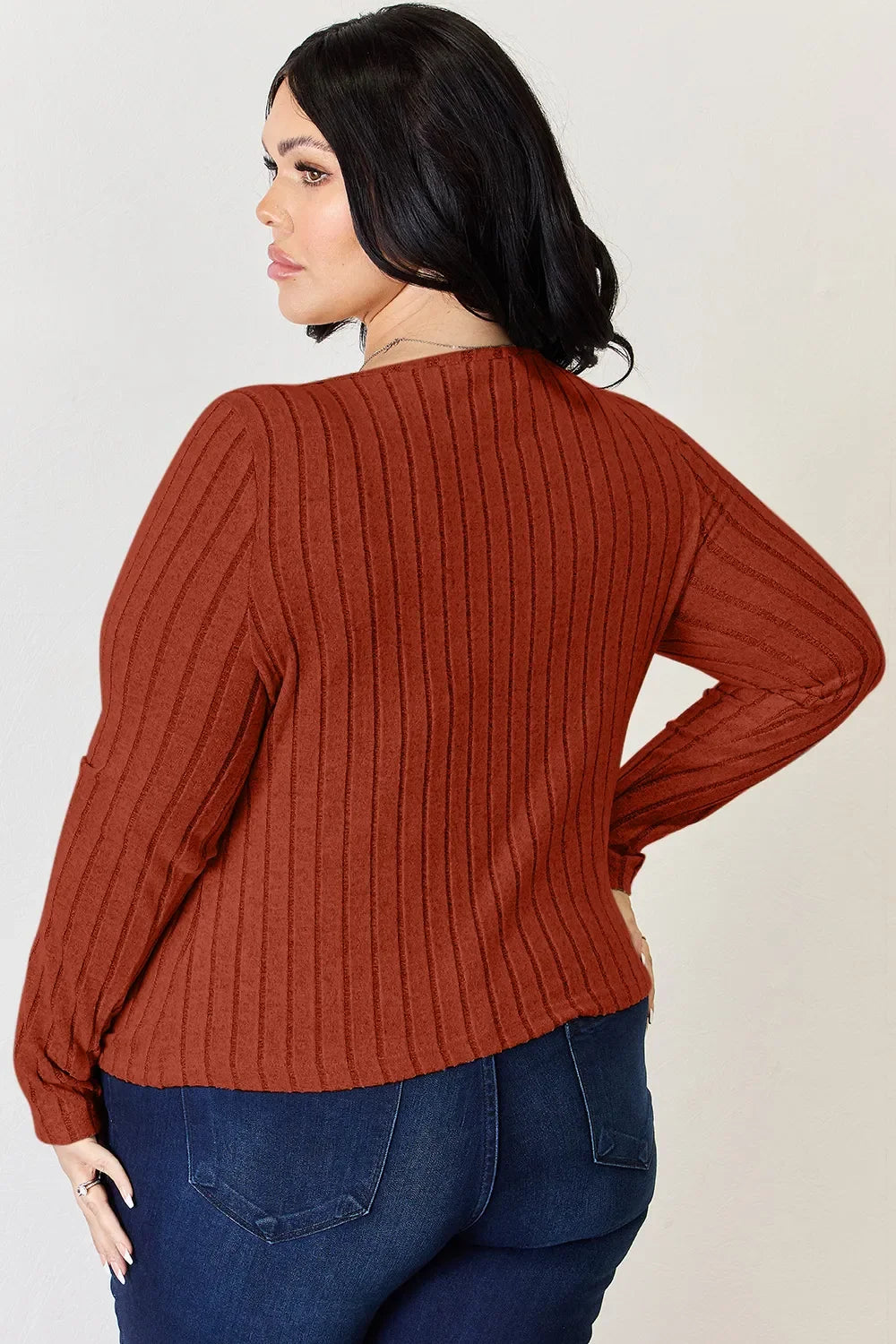 Basic Bae Full Size Ribbed Long Sleeve T-Shirt ShopBasicbae