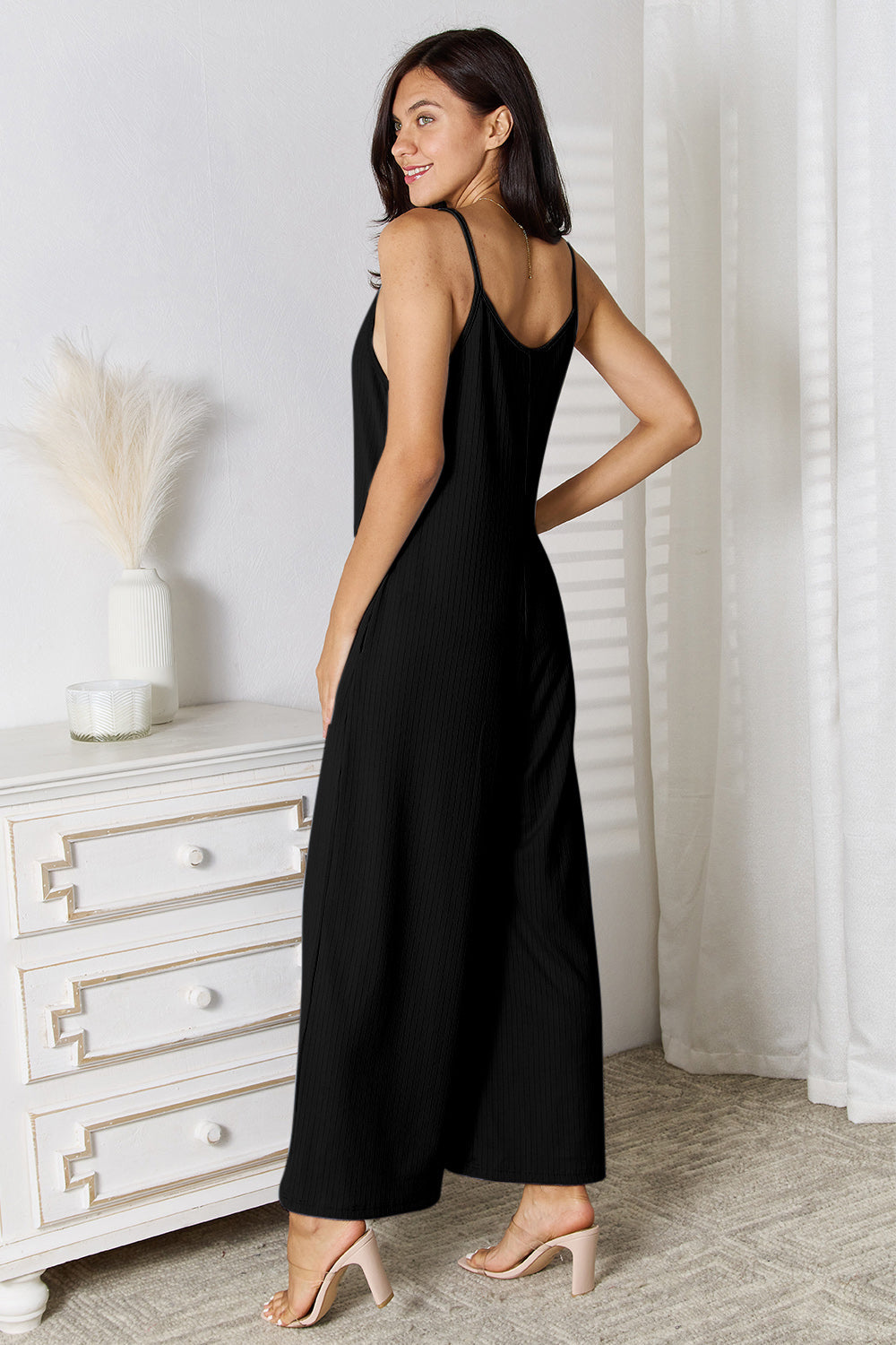 Basic Bae Full Size Spaghetti Strap V-Neck Jumpsuit ShopBasicbae