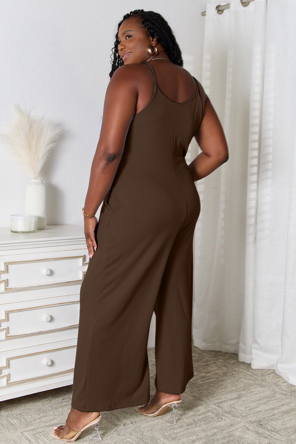 Basic Bae Full Size Spaghetti Strap V-Neck Jumpsuit ShopBasicbae