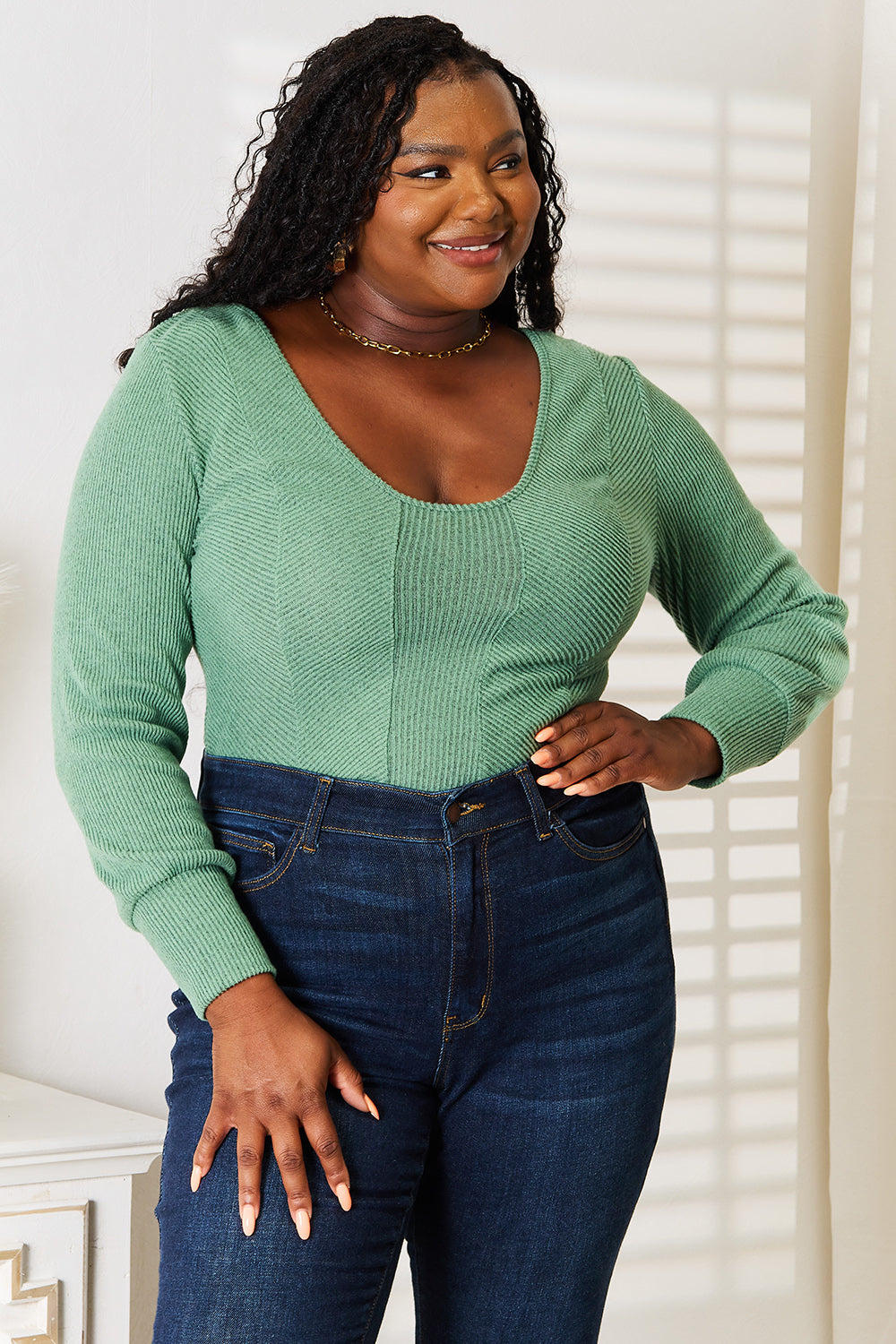 Basic Bae Scoop Neck Long Sleeve Top ShopBasicbae