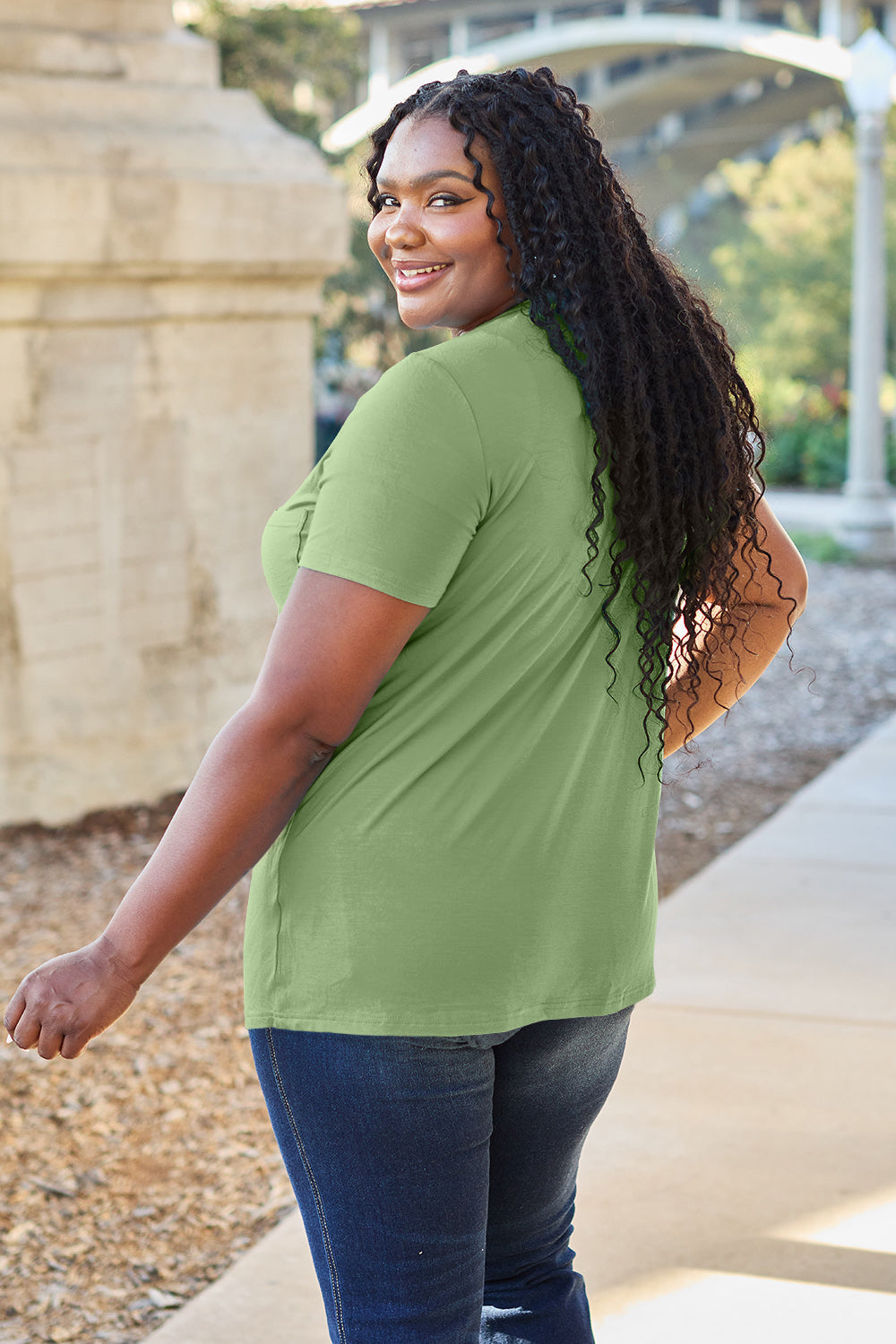 Basic Bae Bamboo Full Size  V-Neck Short Sleeve T-Shirt ShopBasicbae