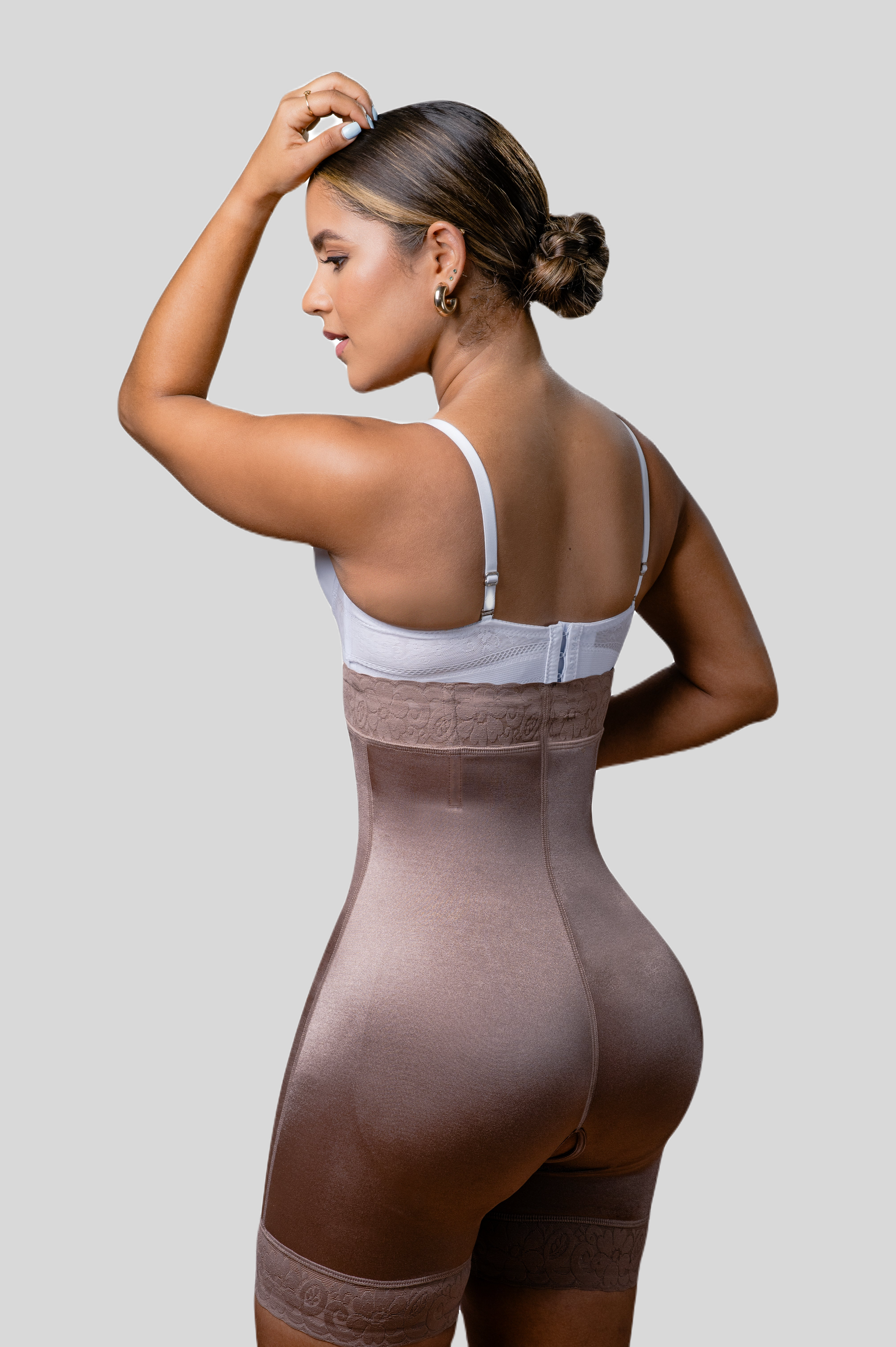 Underbust High Waist Lace Trim Shapewear Slip Shorts Vedette Store