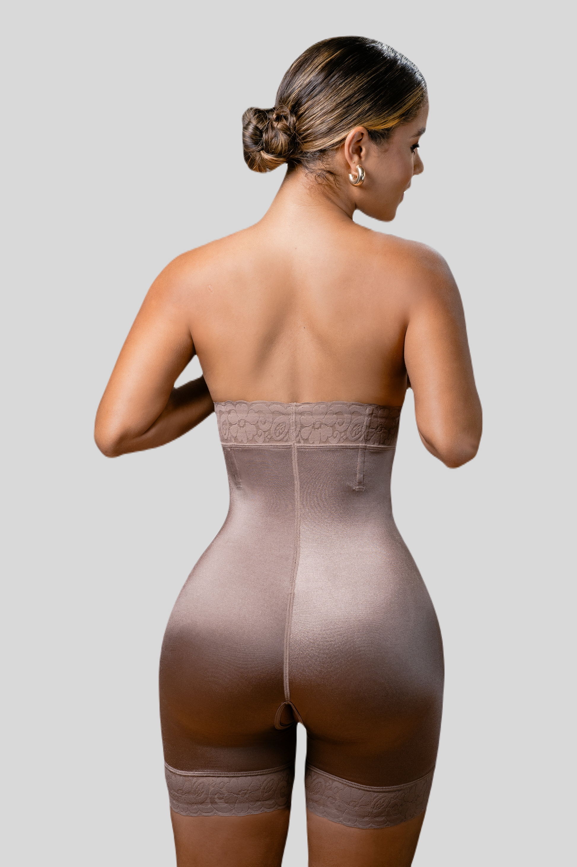 Underbust High Waist Lace Trim Shapewear Slip Shorts Vedette Store