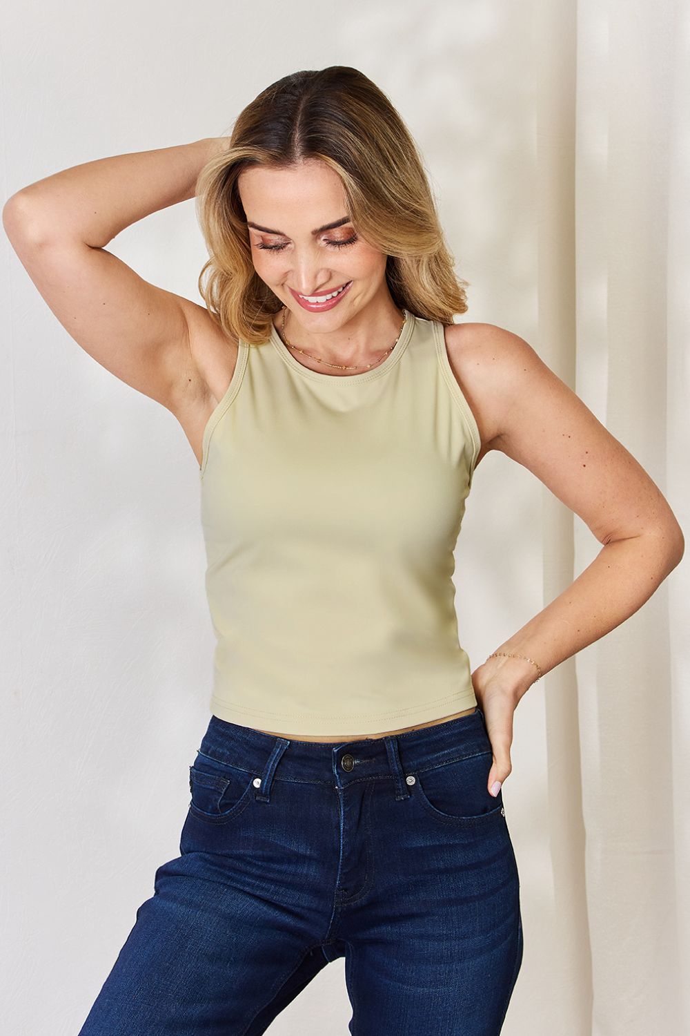 Basic Bae Full Size Round Neck Slim Tank ShopBasicbae