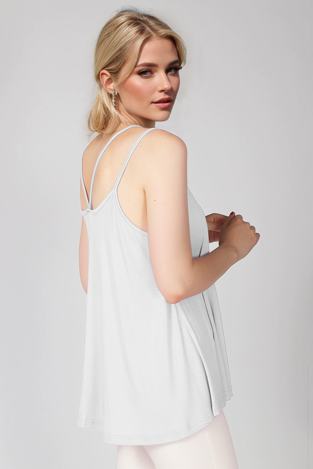 Basic Bae Bamboo Scoop Neck Double Spaghetti Straps Cami ShopBasicbae