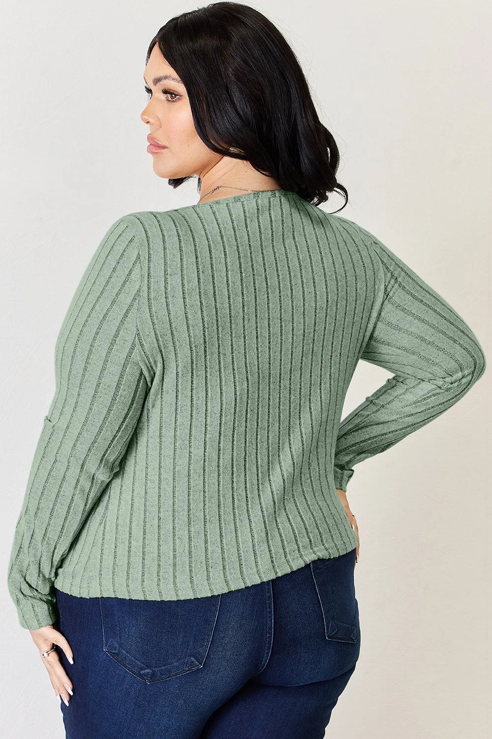 Basic Bae Full Size Ribbed Long Sleeve T-Shirt ShopBasicbae