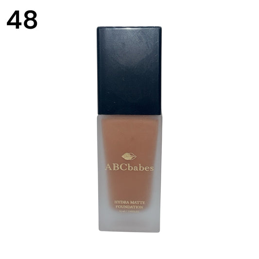 ABCbabes deep rich tan shade with neutral undertones with hydra matte finish liquid foundation ABCbabes