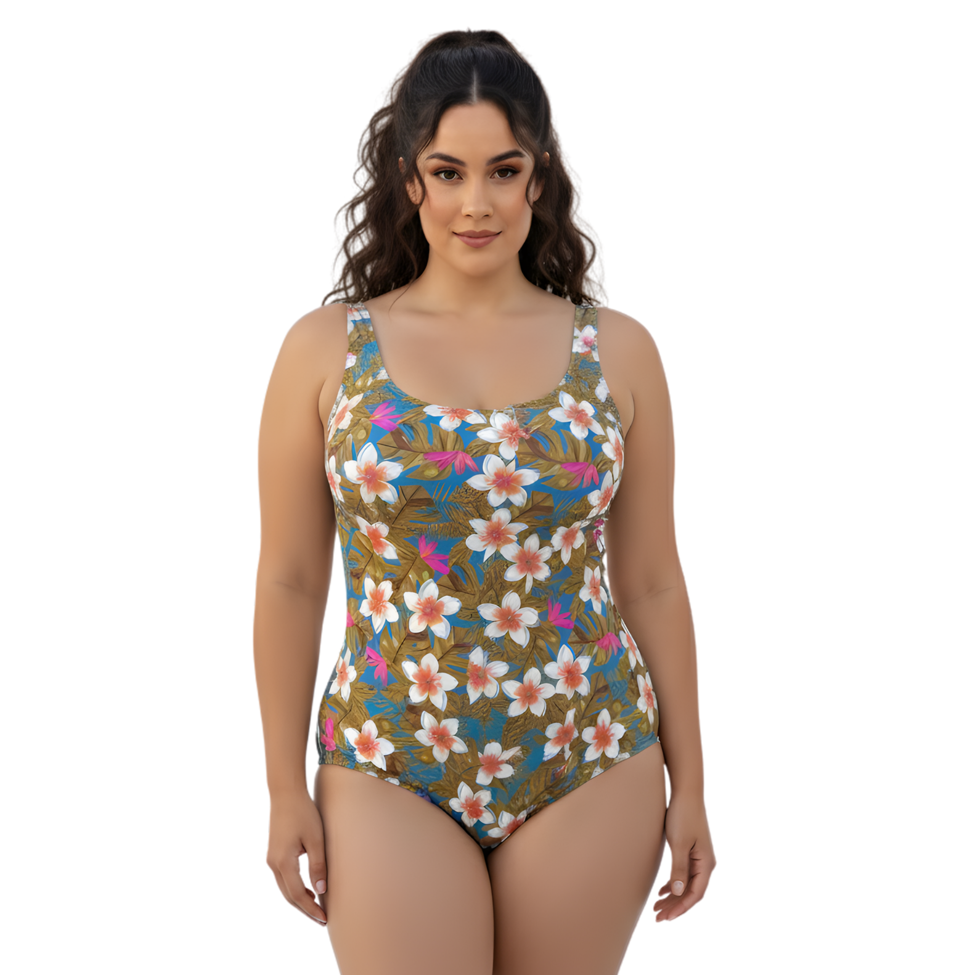 InstantFigure Hawaii One Piece Basic Scoop Tank Swimsuit 86310P InstantFigure INC