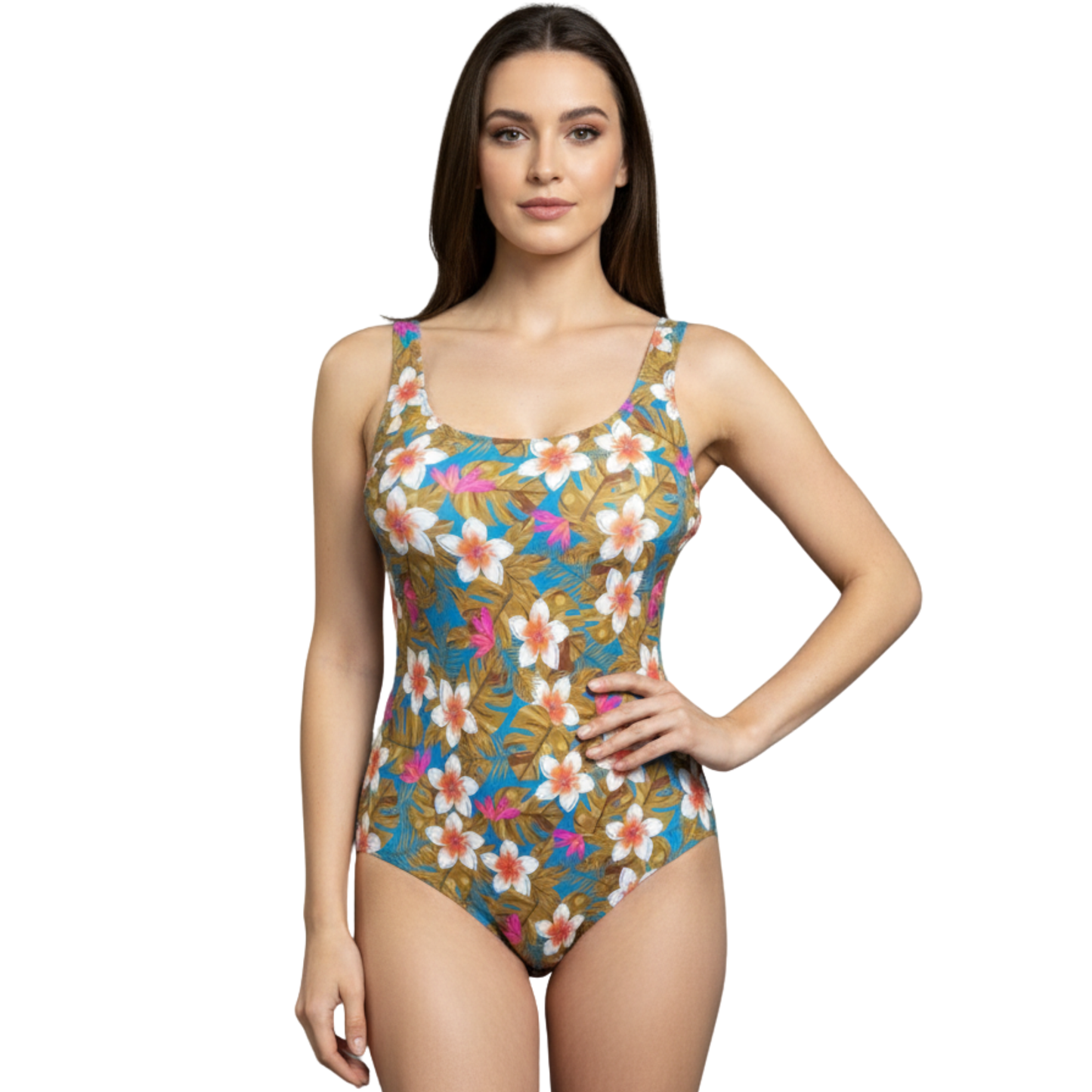 InstantFigure Hawaii One Piece Basic Scoop Tank Swimsuit 86310P InstantFigure INC