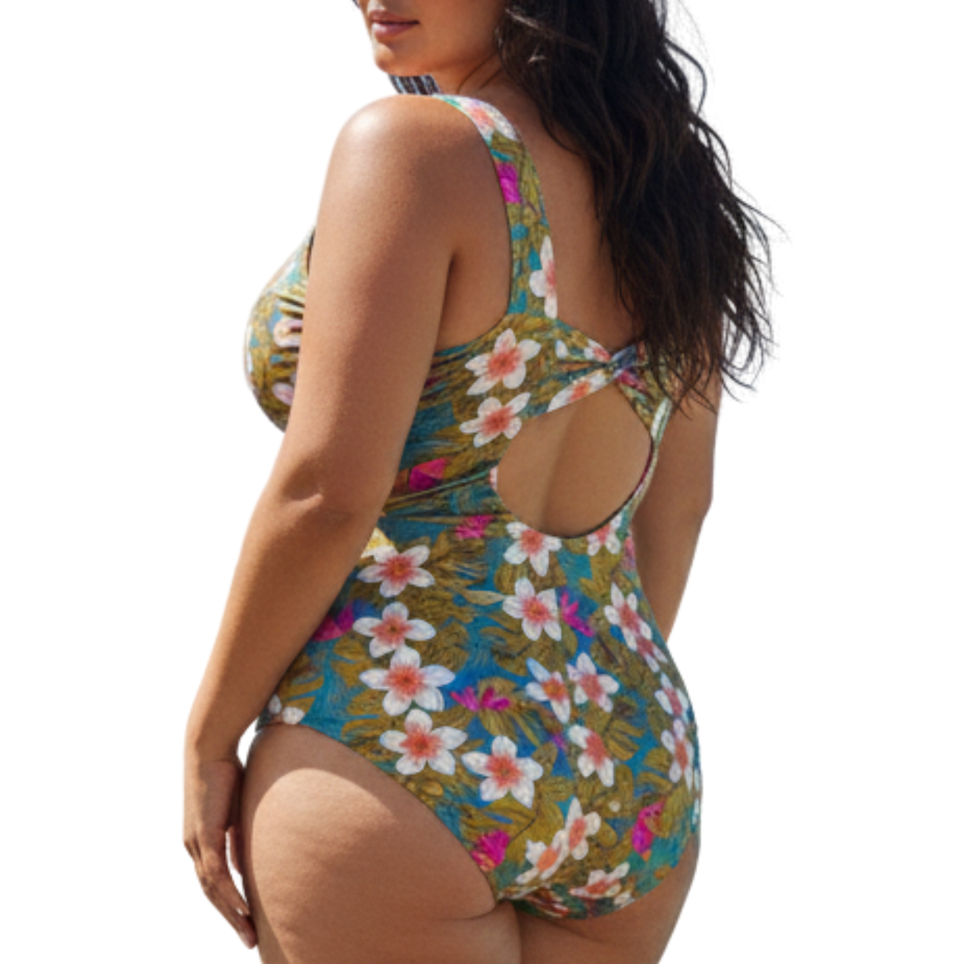 InstantFigure Hawaii Keyhole Back One-Piece Swimsuit 86625P InstantFigure INC