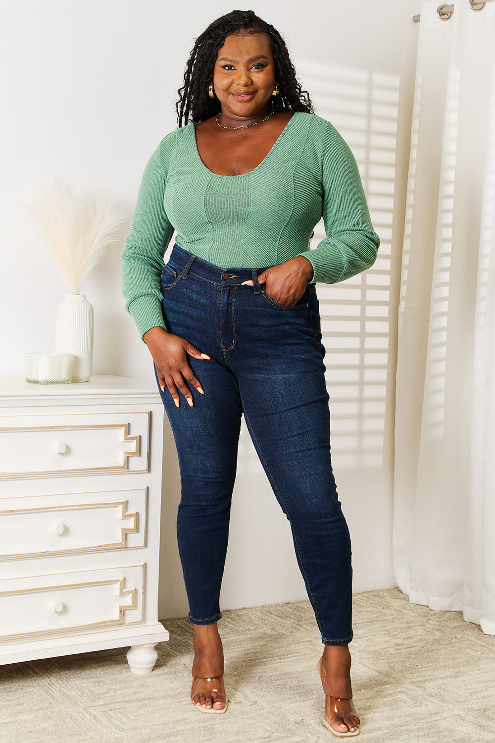 Basic Bae Scoop Neck Long Sleeve Top ShopBasicbae