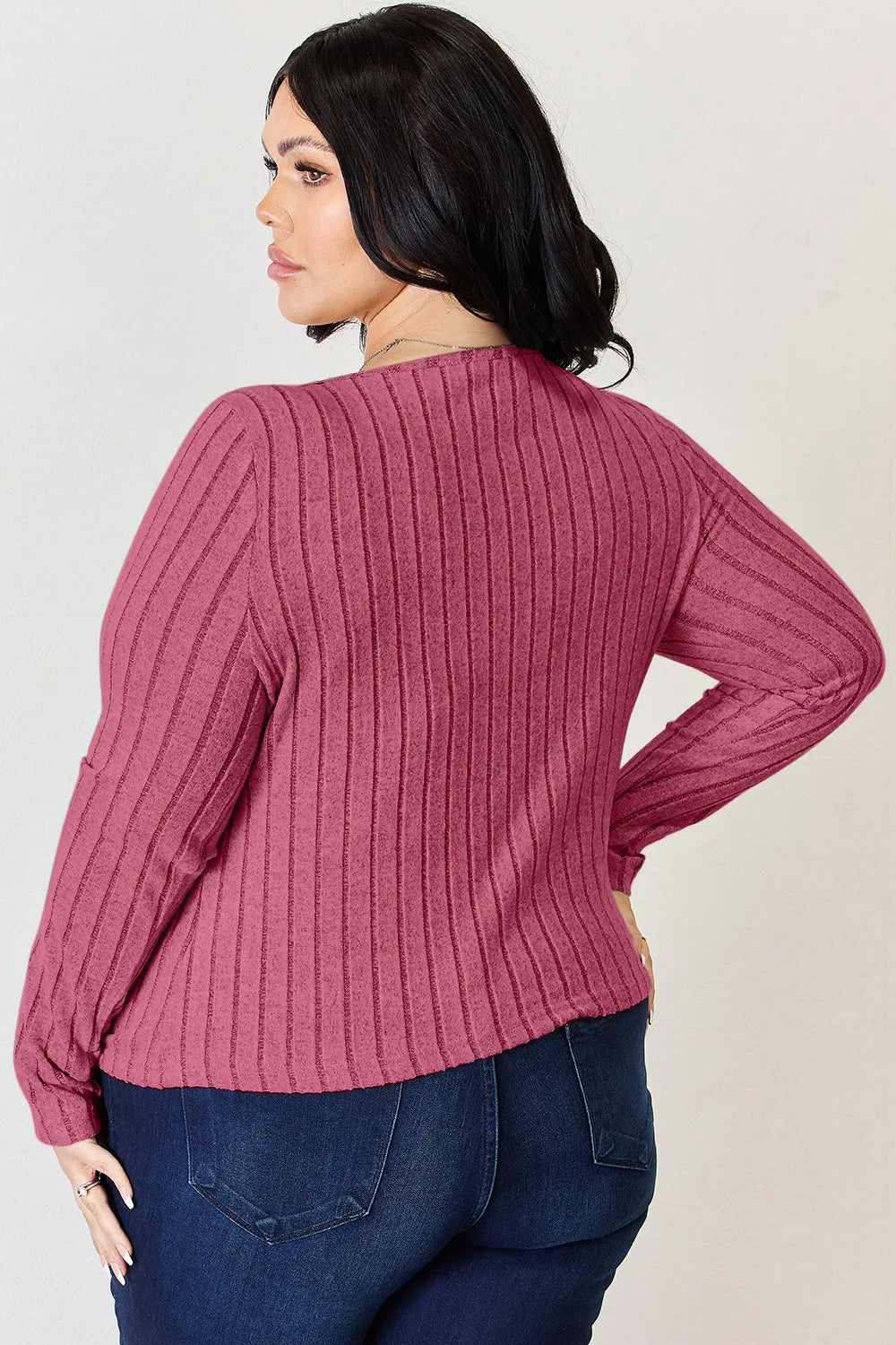 Basic Bae Full Size Ribbed Long Sleeve T-Shirt ShopBasicbae