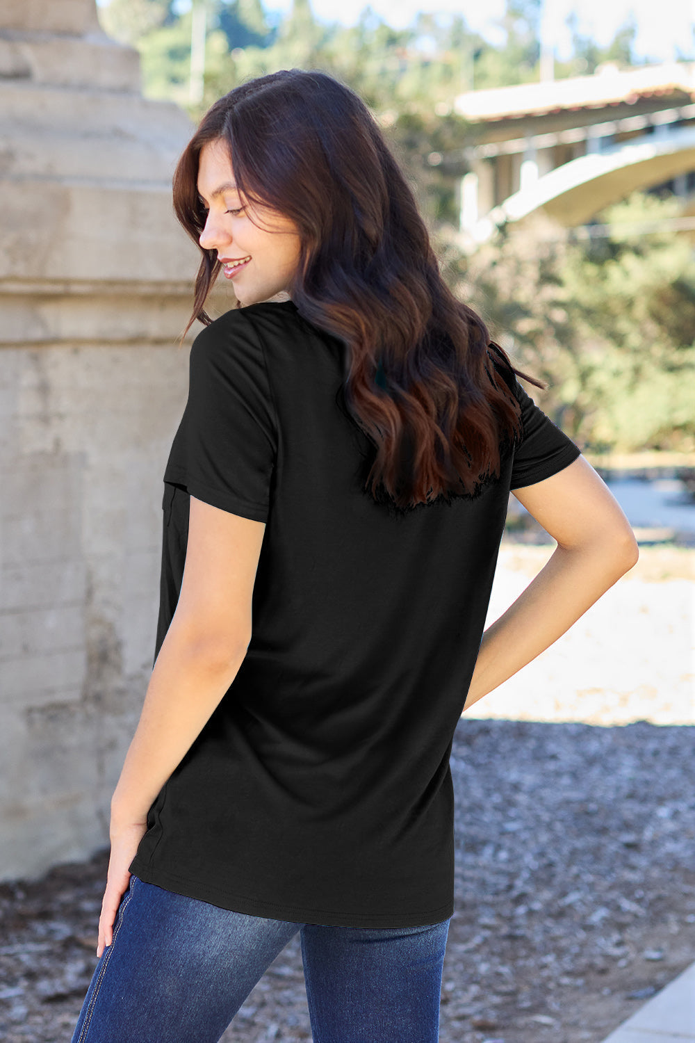 Basic Bae Bamboo Full Size  V-Neck Short Sleeve T-Shirt ShopBasicbae