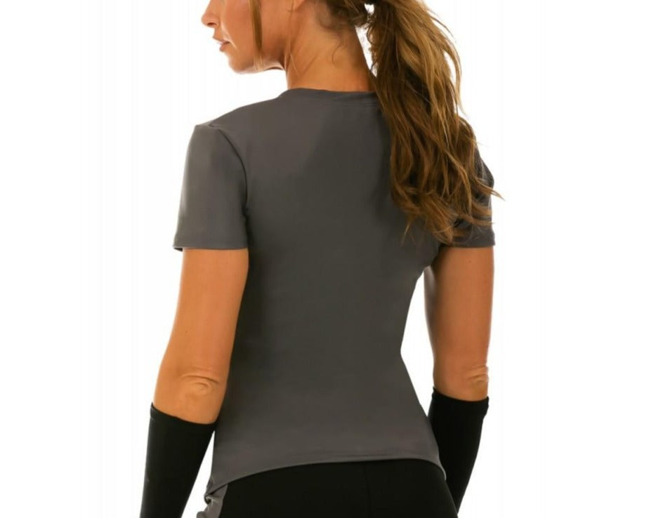 InstantFigure Activewear Compression Short Sleeve V-Neck Top AWT023 InstantFigure INC