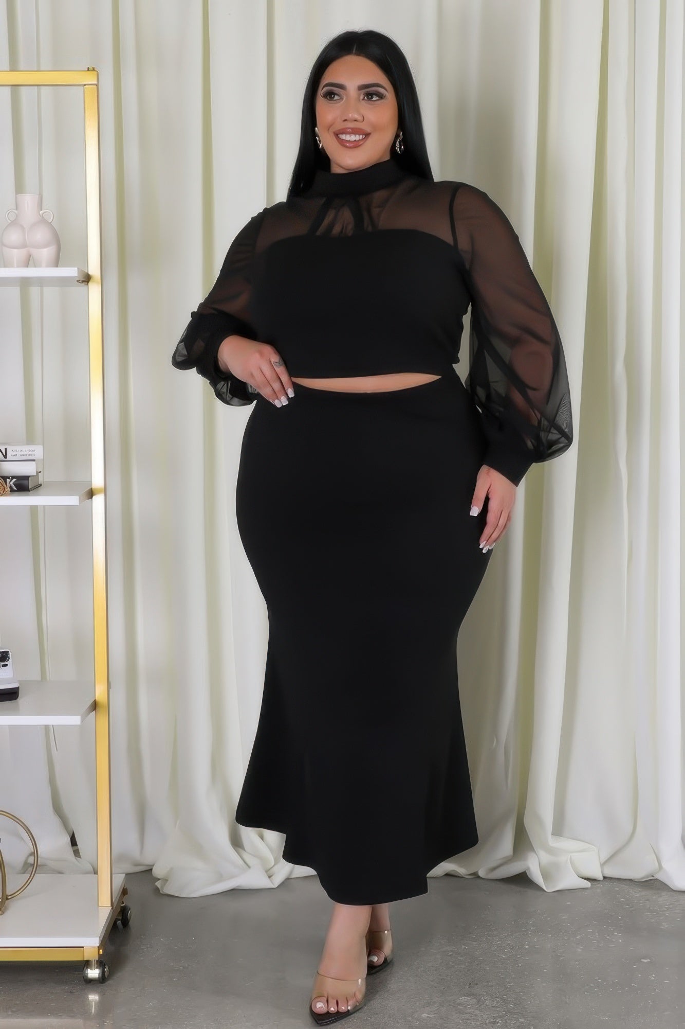 Women's Plus Size Black Dress - Makeover Collections